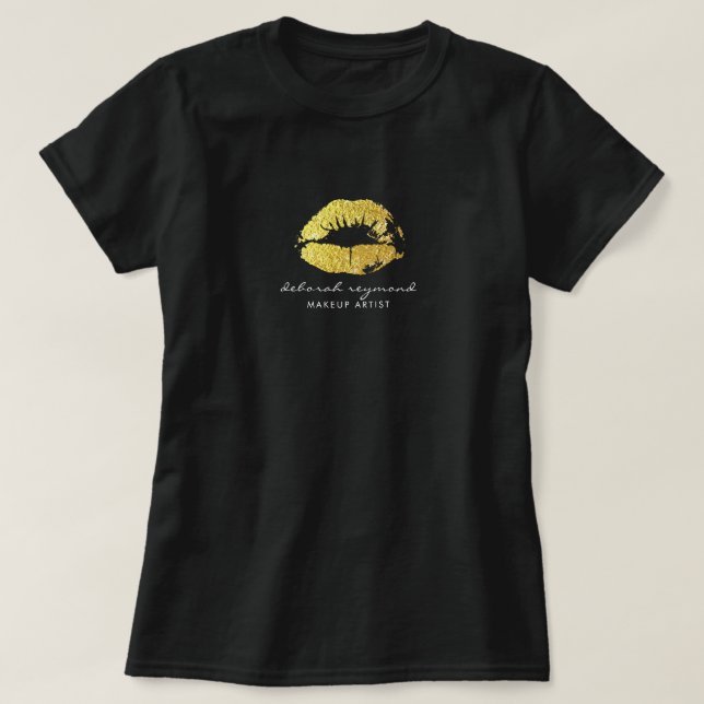 Goldlips für eine Schönheit des Makeup Künstlers d T-Shirt (Design vorne)