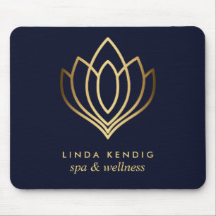 Goldlotos-Logo Blau personalisiertes   addiert Mousepad