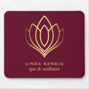 Goldlotos-Logo Rubin personalisiertes addieren Mousepad