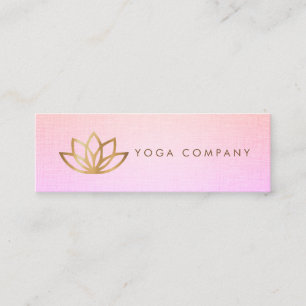 Goldlotos-Yoga-Rosa-lila Minigeschäfts-Karte Mini Visitenkarte