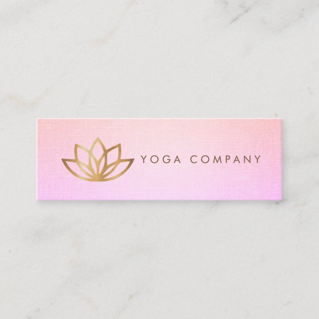 Goldlotos-Yoga-Rosa-lila Minigeschäfts-Karte Mini Visitenkarte (Vorderseite)