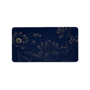 Goldlotus Adressaufkleber