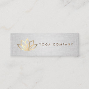 GoldLotus-Yoga-Lehrer-graue MiniVisitenkarte Mini Visitenkarte