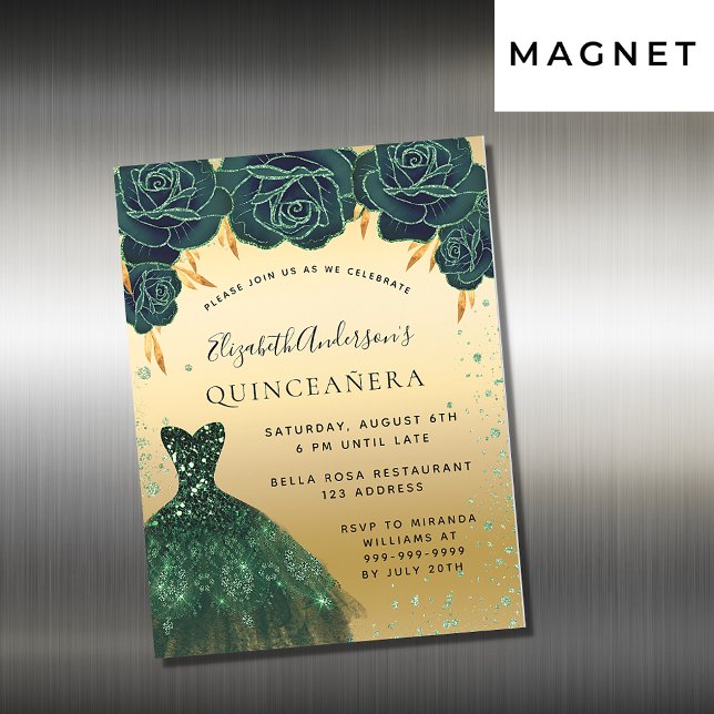 Goldmagnet für Quinceanera Magnetkarte (Von Creator hochgeladen)
