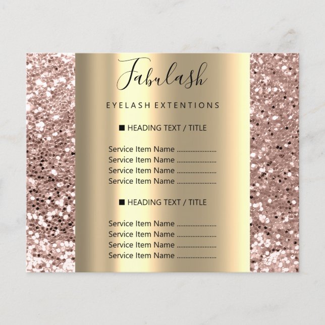 Goldmakeup Beauty Salon Rose Haarbängel Flyer (Vorne)