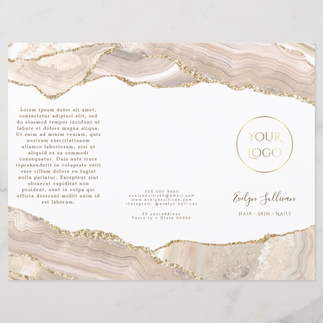 Goldmakrelenbroschüre für Elfenbein (Vorderseite)