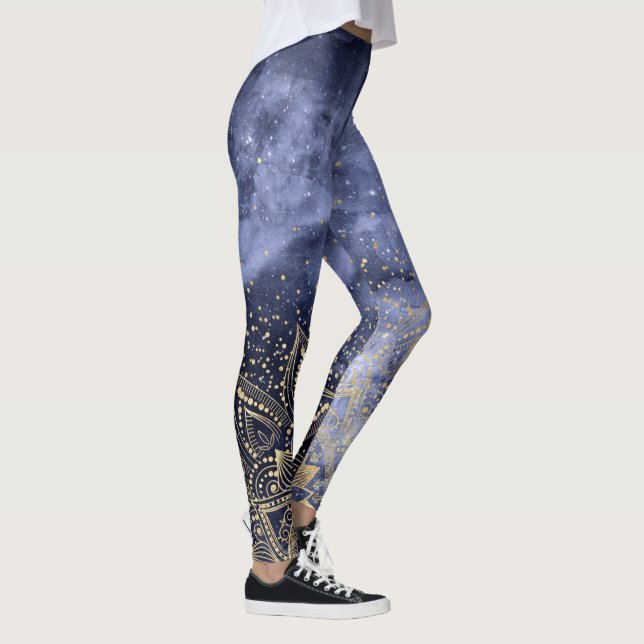 Goldmandala-Konfetti-Design Leggings (Rechts)