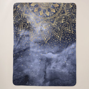 Goldmandala-Konfetti-Design Sherpadecke