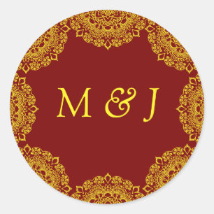 Goldmandala Runder Aufkleber