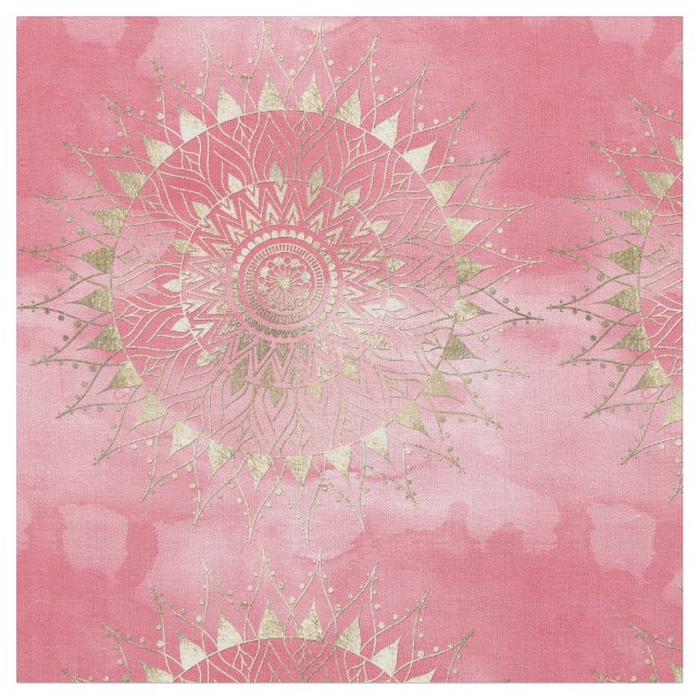 Goldmandala Stoff (Nahaufnahme)