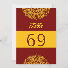 Goldmandala-Tischnummer