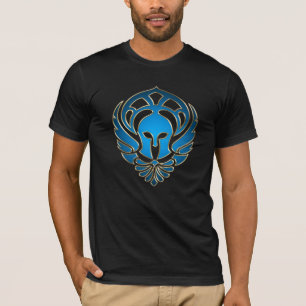 Goldmänner der lt-Blue Greek Spartan Warrior der  T-Shirt