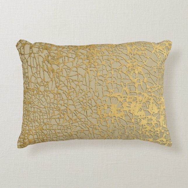 Goldmarbling: Grunge Texture Design Dekokissen (Vorderseite)