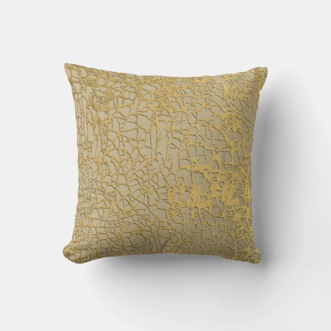 Goldmarbling: Grunge Texture Design Kissen (Vorderseite)