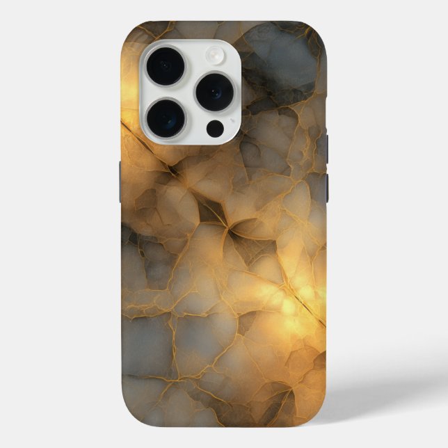 Goldmarmor-Abstraktdesign Case-Mate iPhone Hülle (Rückseite)