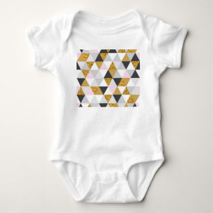Goldmarmor, geometrische nahtlose Textur Baby Strampler