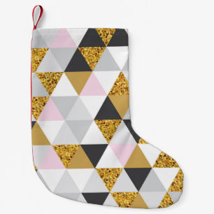Goldmarmor, geometrische nahtlose Textur Kleiner Weihnachtsstrumpf