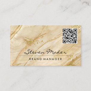 Goldmarmorstein QR Code Business Card Visitenkarte