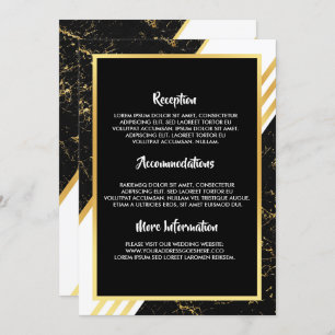Goldmarmorstreifen Typografie bl Hochzeitsprogramm Einladung