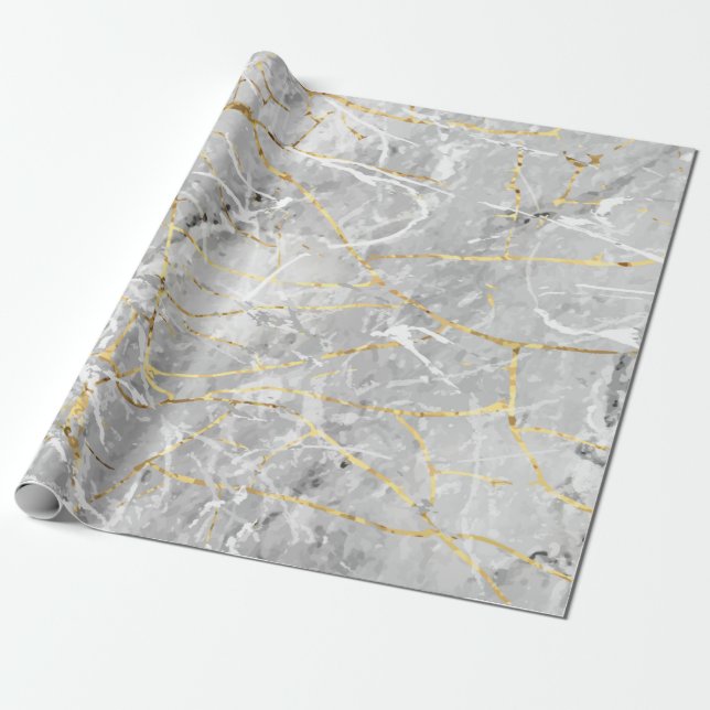 Goldmarmortextur Geschenkpapier (Ungerollt)