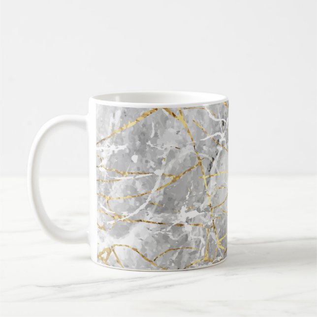 Goldmarmortextur Kaffeetasse (Links)