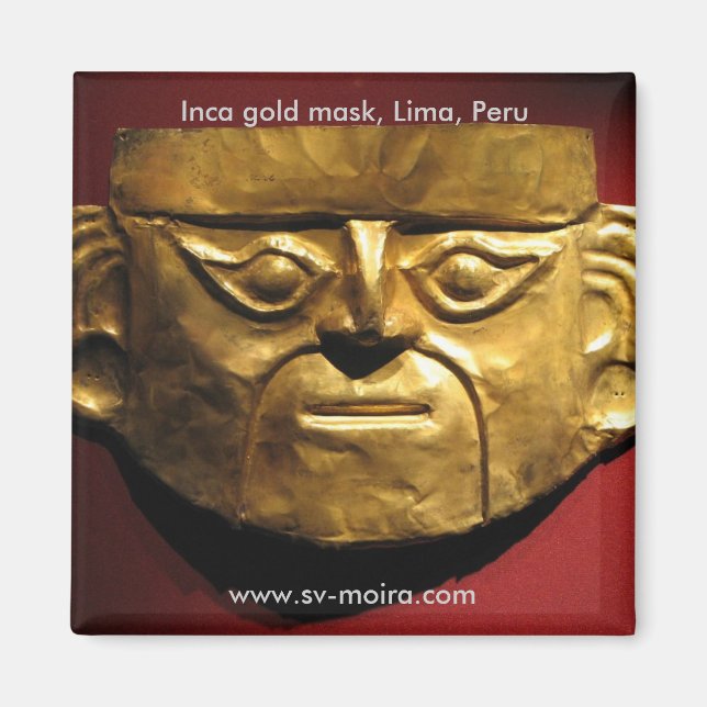 Goldmaske, Lima, Peru Magnet (Vorne)