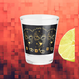 Goldmasquerade Es ist Party Zeit | Schnapsglas
