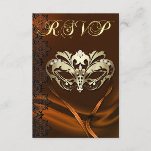 Goldmasquerade Orange Jeweled UAWG Einladung