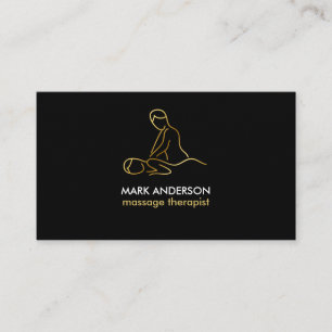 Goldmassage-Therapie Masseuse Spa Visitenkarte