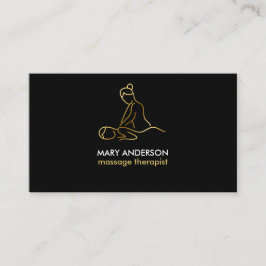 Goldmassage Therapie Masseuse Wellness-Center Visitenkarte