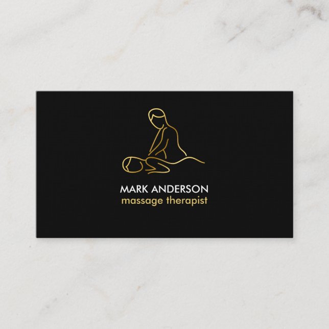 Goldmassage Therapie Masseuse Wellness-Center Visitenkarte (Vorderseite)