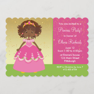 Goldmedaille American Princess Girl Birthday Party Einladung