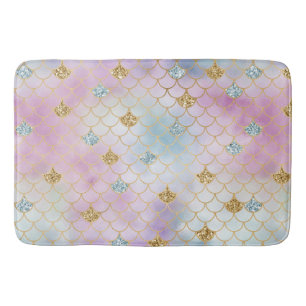 Goldmedaille Aqua Glitzer Traumstrecke Lila Blush  Badematte