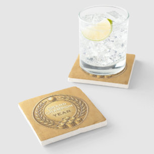 Goldmedaille Beer Pong Turniermeisterschaft Steinuntersetzer