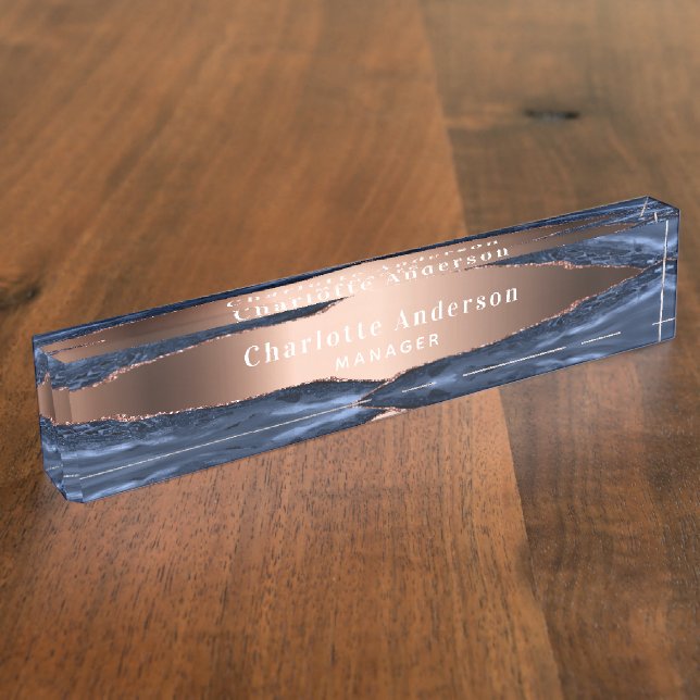 Goldmedaille der blauen Rose - Marmorbezeichnung Namensplakette (Seite)