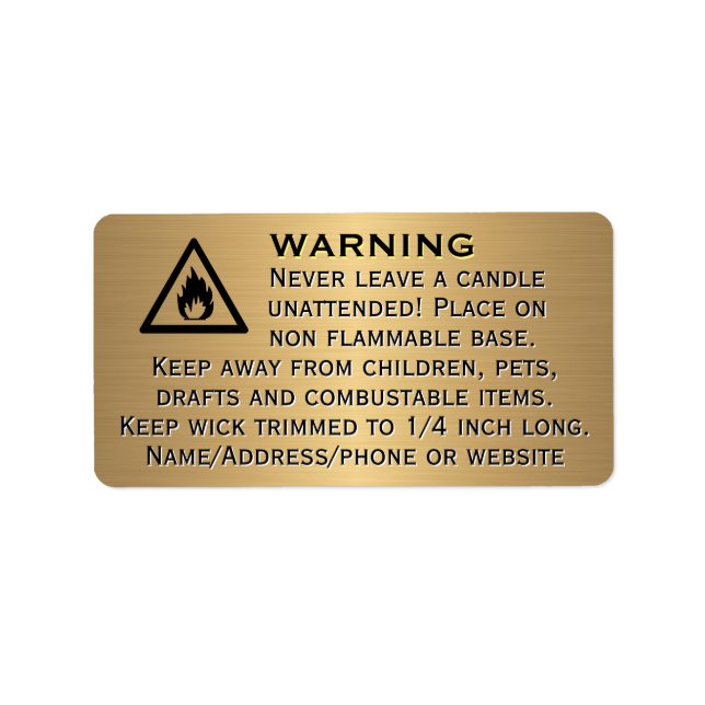 Goldmedaille für Bienenwachskandale Adressaufkleber (Vorne)