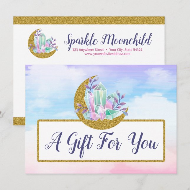 Goldmedaille für das Geschenkgutschein Einladung (Vorne/Hinten)