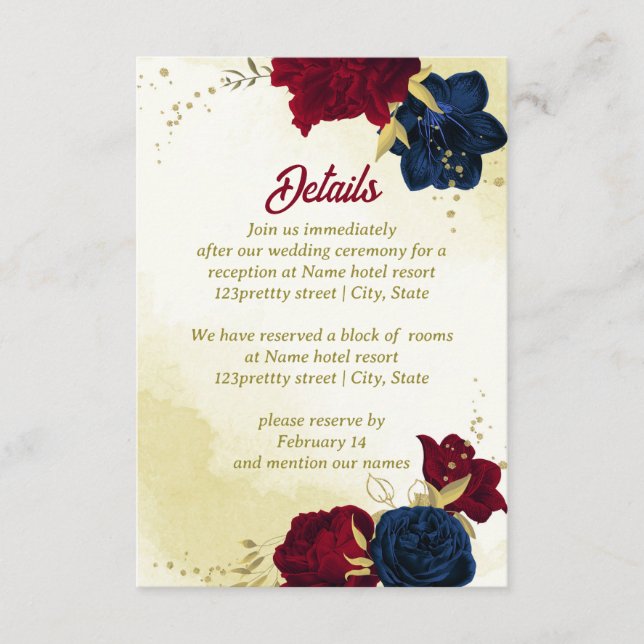 Goldmedaille für die Blume Begleitkarte (Vorderseite)