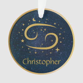 Goldmedaille für Krebszellen, blau personalisiert Ornament