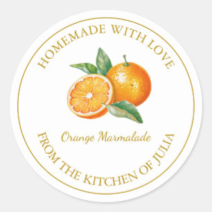Goldmedaille für Orange-Marmalade weiß Runder Aufkleber