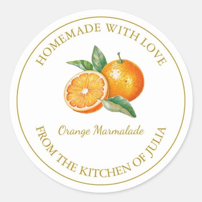 Goldmedaille für Orange-Marmalade | weiß Runder Aufkleber (Vorderseite)