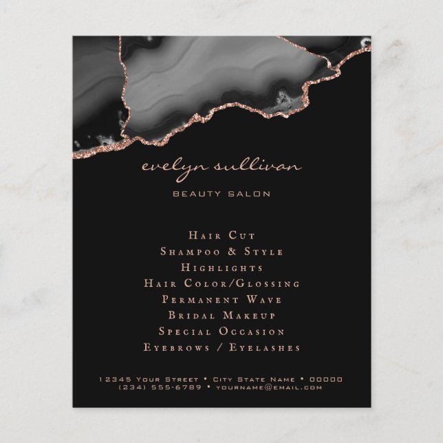 Goldmedaille für Schwarz und Rose Flyer (Vorne)