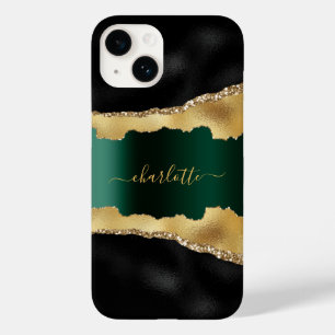 Goldmedaille für schwarze Smaragdgrün Case-Mate iPhone 14 Hülle