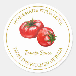 Goldmedaille für Tomato Sauce weiß Runder Aufkleber