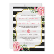 Goldmedaille Glitzer Schwarz-weiße Streifen Hochze