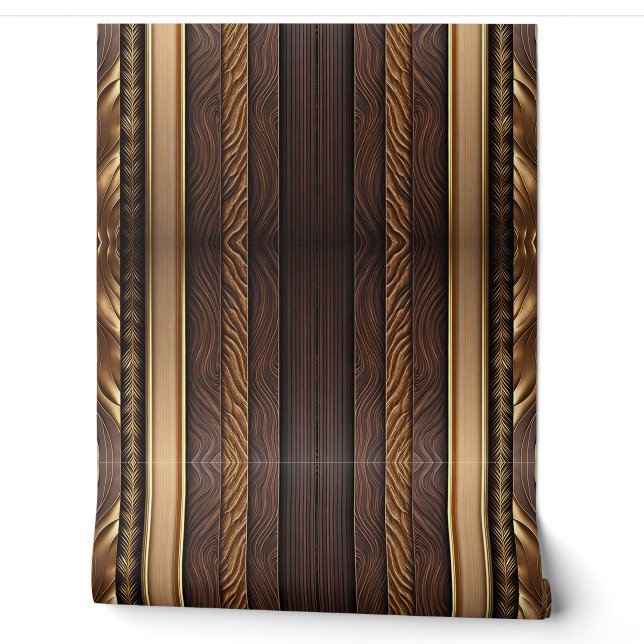 Goldmedaille Holzkunst Lamperia Collection Tapete (Abrollen)