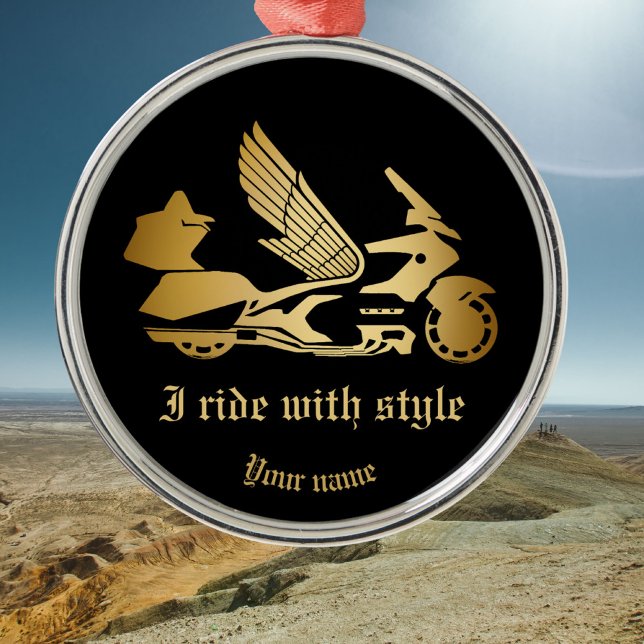 Goldmedaille Motorrad Wings Golden Ornament Aus Metall (Von Creator hochgeladen)