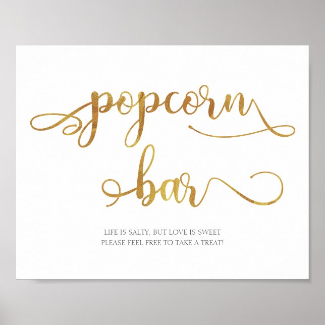Goldmedaille "Popcorn Bar" - Lieblingsspeise für H Poster (Vorne)