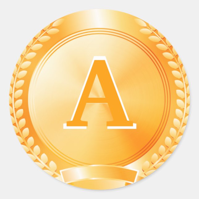 Goldmedaille Runder Aufkleber (Vorderseite)