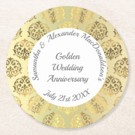 Goldmedaille Runder Pappuntersetzer